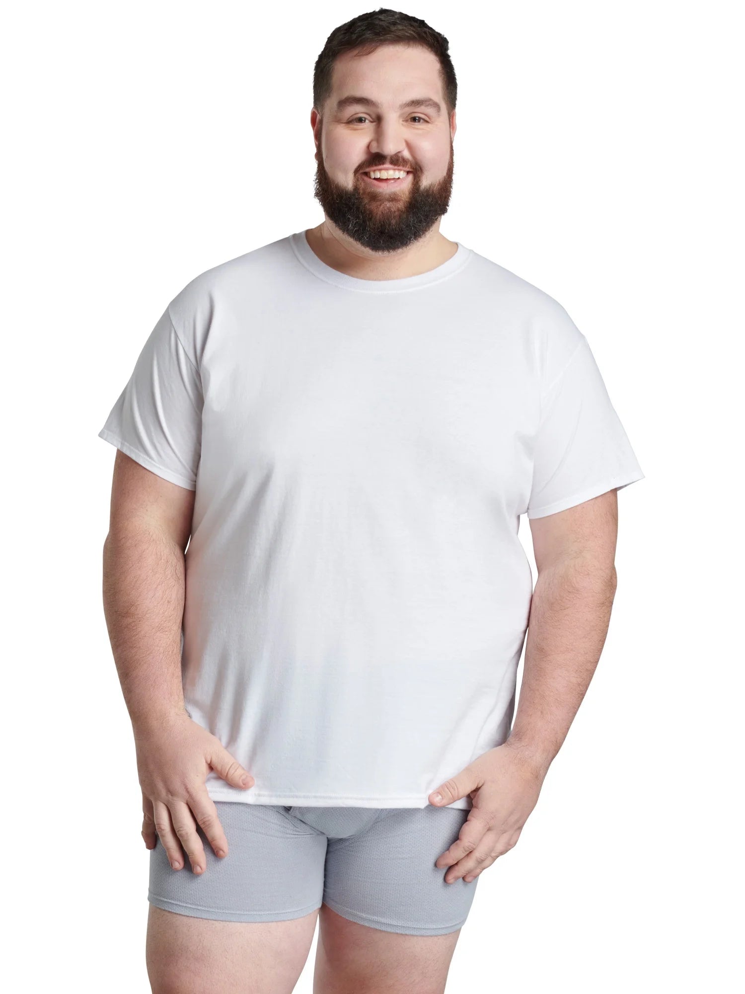 Men'S Crew Neck T-Shirt Undershirts, White Multipacks, Also Available in Big & Tall