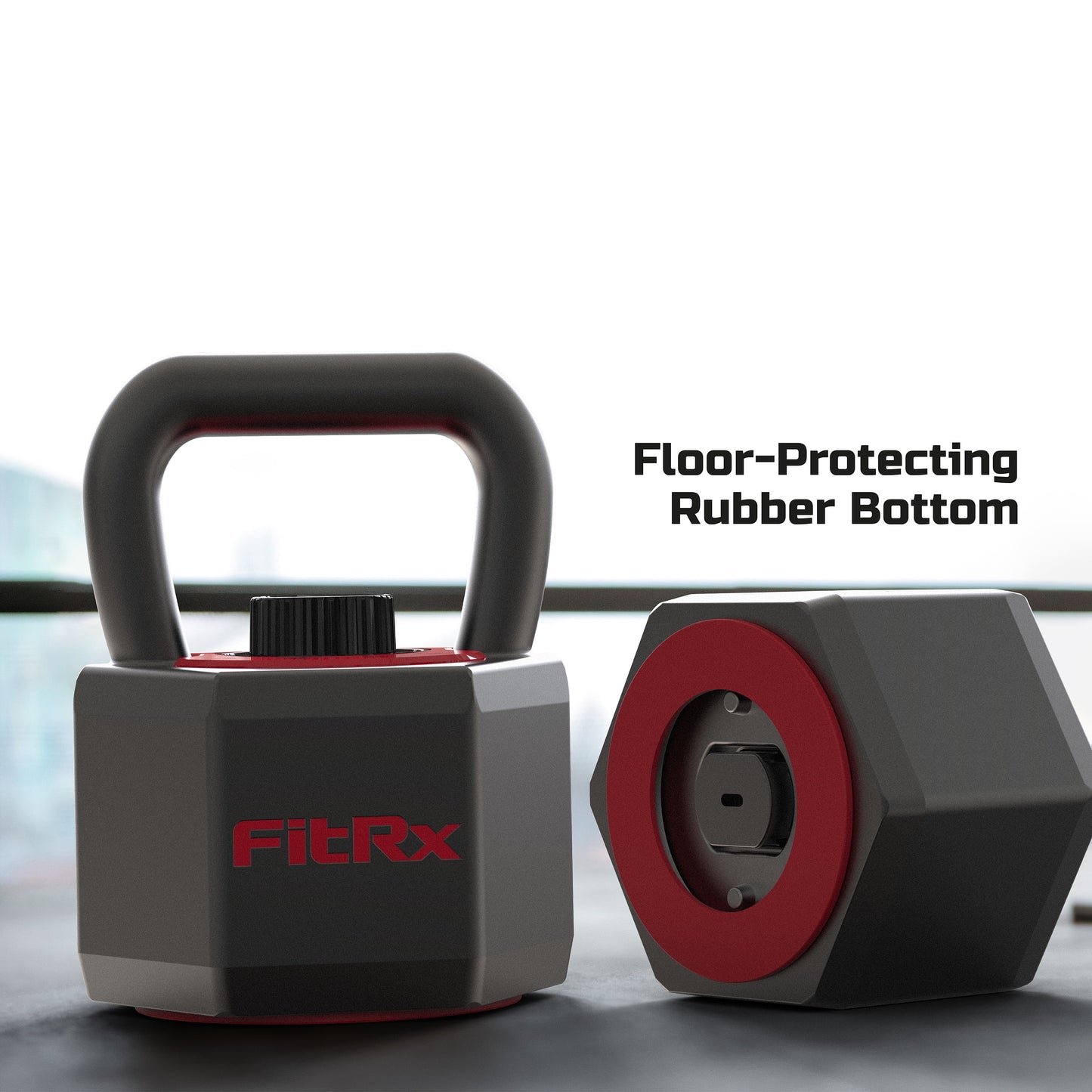 Smartstack Wide Handle Adjustable Kettlebell for Home Gym Workouts, 25-40 Lbs, Black