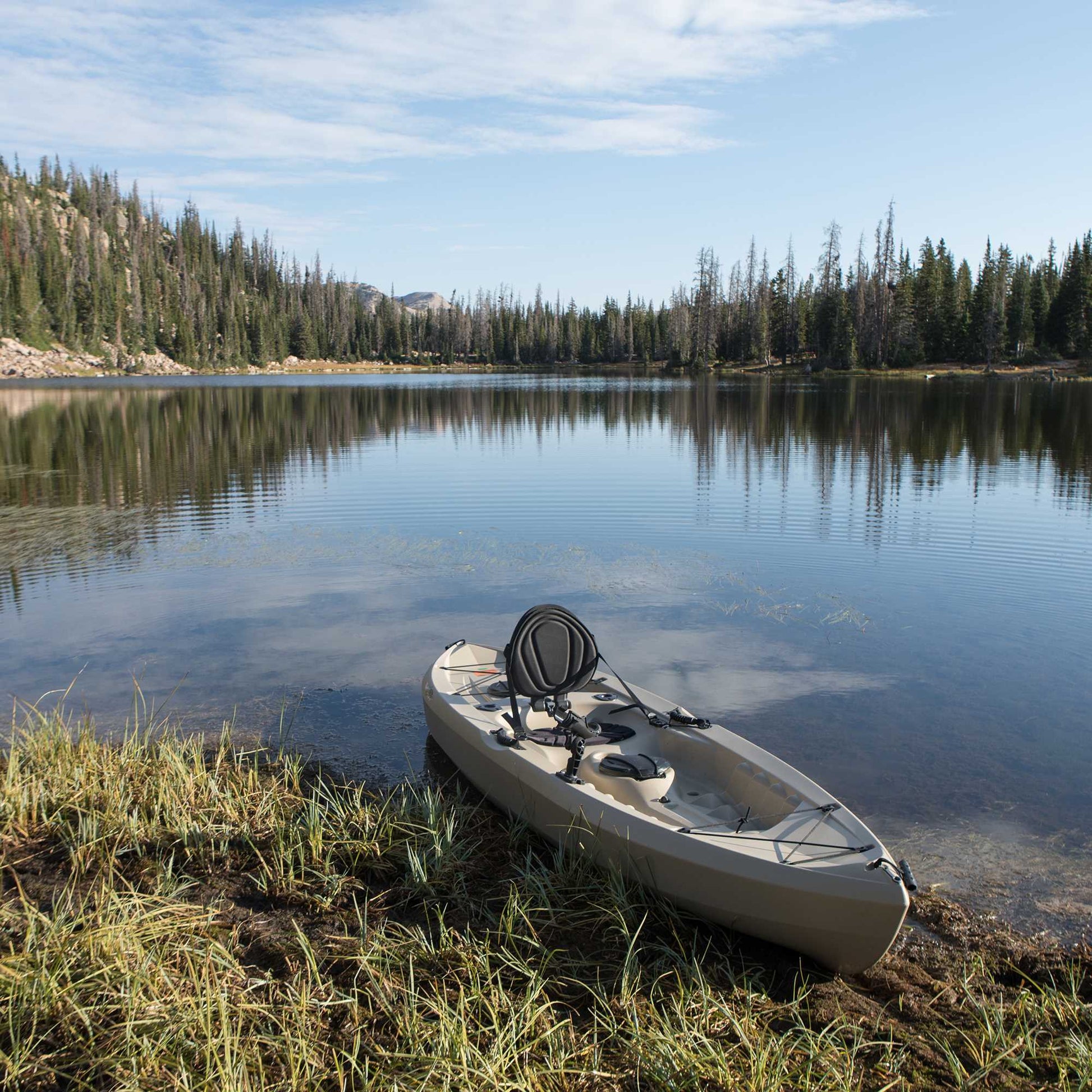 Tamarack Angler 10 Ft Sit-On-Top Fishing Kayak with Paddle, Tan (90508)