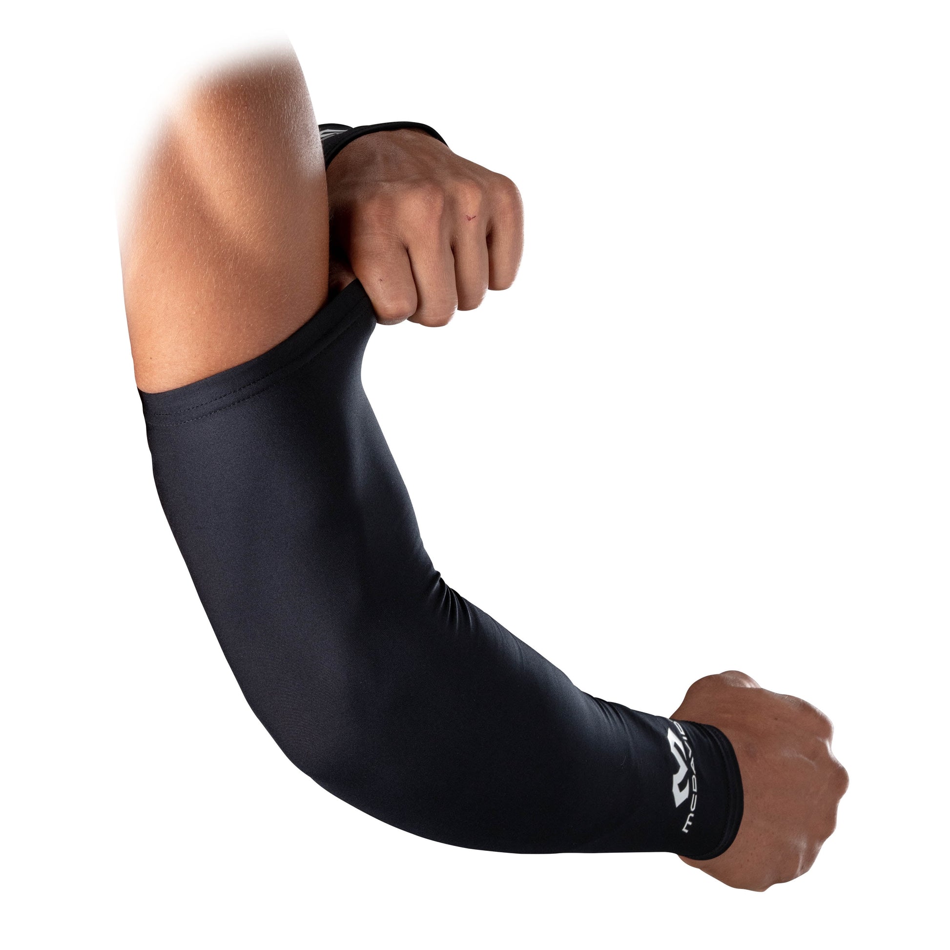 Sport Compression Arm Sleeves Pair, Black, Unisex, Adult, L/XL