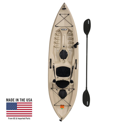 Tamarack Angler 10 Ft Sit-On-Top Fishing Kayak with Paddle, Tan (90508)